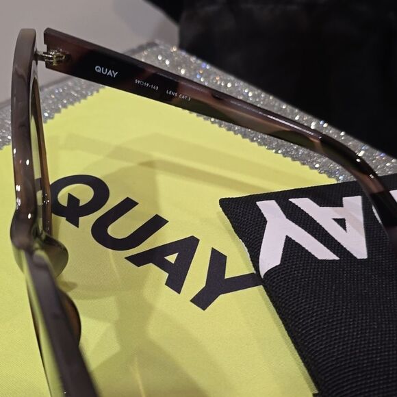 Quay Australia It's My Way 53MM Gradient Cat-Eye Sunglasses-Tort Black/Black Fad - Picture 9 of 9